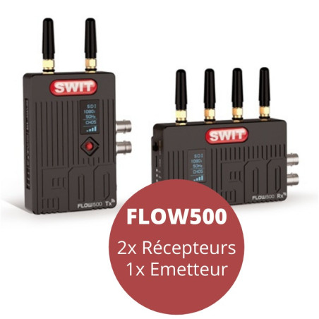 FLOW500 2 recepteurs 1 emetteur FLOW500 2x récepteurs et Swit