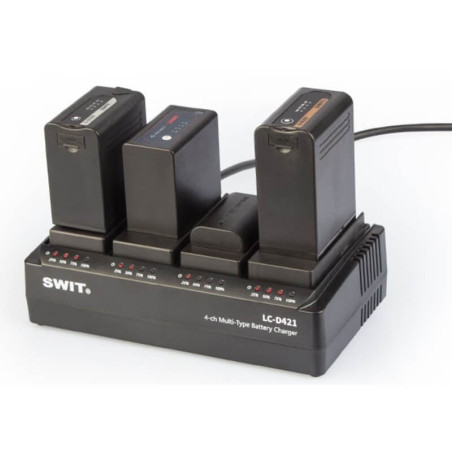 LC-D421F Kit Chargeur 4 batteries type Sony NP-F LC-D421 Swit