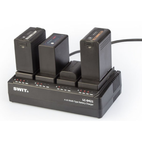 LC-D421 Chargeur 4 batteries platines batterie non inclu Swit