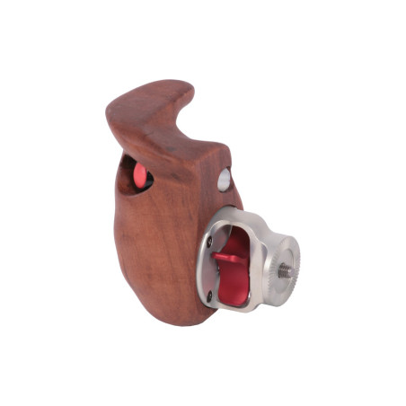 Wooden handgrip (right hand) with start-stop switch. Woo Vocas