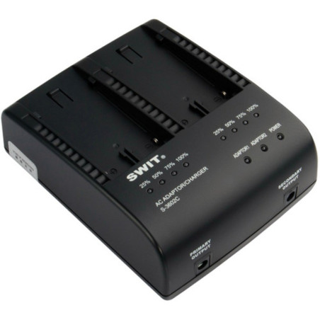 S-3602C Chargeur simultané 2 batteries type Canon BP Cha Swit