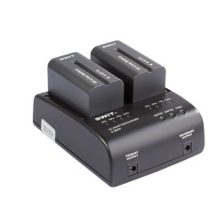 S-3602F Chargeur double simultane batteries type Sony NP Swit