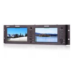 Rack 19" 3U Dual Monitor LCD 7" - SDI Swit