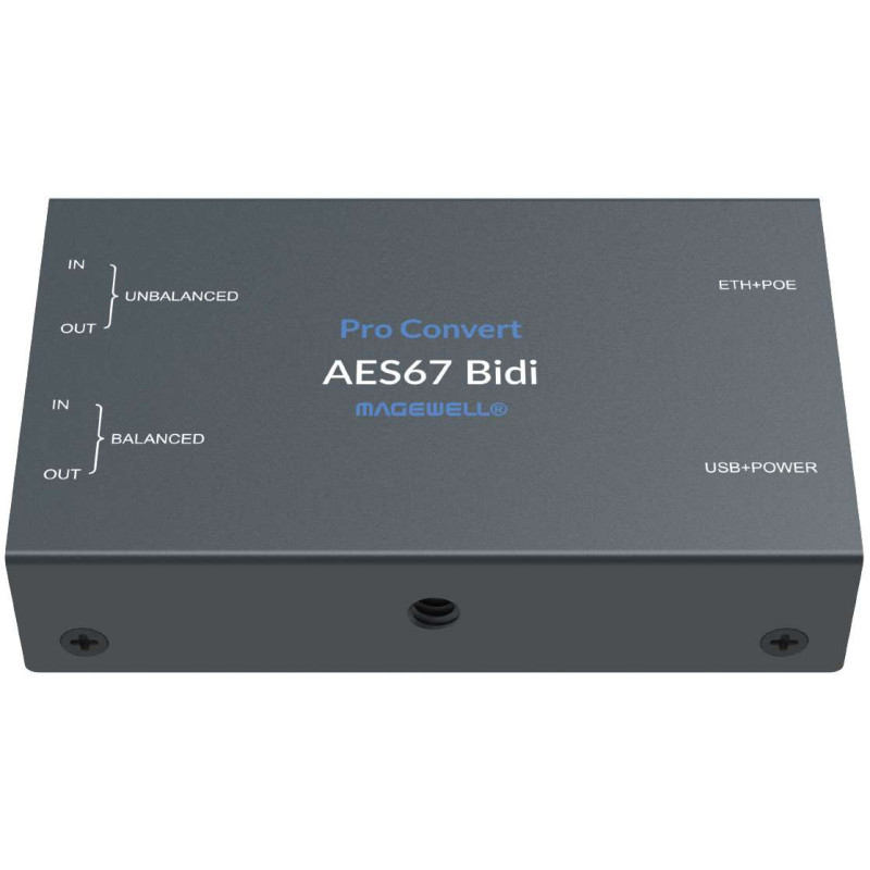 Analog / digital audio converter to and from AES67 and Icecast IP streams