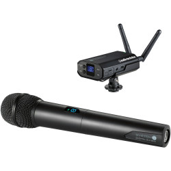 Camera-Mount Wireless Hypercardioid Handheld Microphone System (2.4 GHz) Audiotechnica