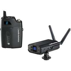 Digital Camera-Mount Wireless Lavalier Microphone System with No Mic (2.4 GHz) Audiotechnica