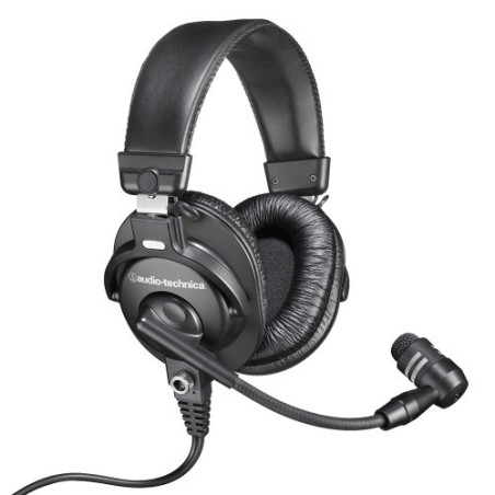 Broadcast stereo headset with dynamic boom microphone Br Audiotechnica