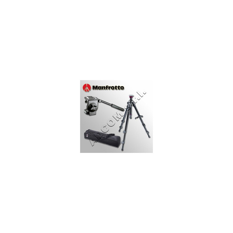 Kit fluid head 128RC + tripod 755BK + bag Max.4 Kg Aluminum Tripod System