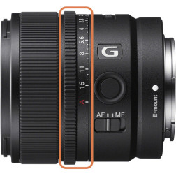 15 mm F1.4, 22.5mm APS-C monture E  Sony