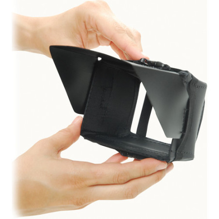 Mini Hood with 2.5" diameter LCD panel on the monitor Mi