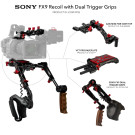Z-SX9-PDG Sony FX9 Recoil with Dual Trigger Grips Zacuto