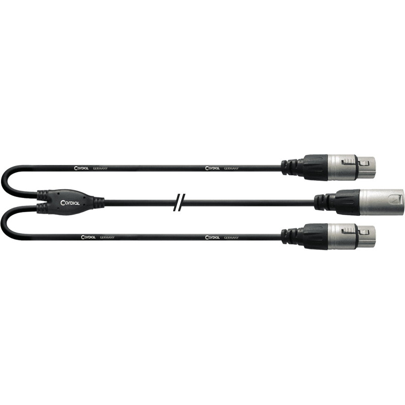 XLR - XLR mâle /2 XLR femelles - 0.3m XLR - XLR mâle /2 XLR femelles - 0.3m