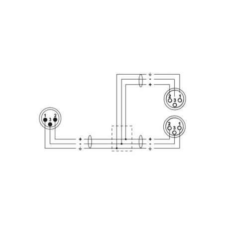 XLR - XLR mâle /2 XLR femelles - 0.3m XLR - XLR mâle /2