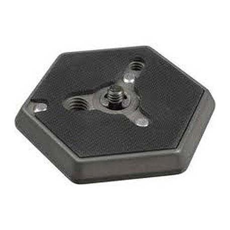 130-14 - Hexagonal Quick Release Plate (Flat Bottomed) with 1/4"-20 Screw Manfrotto