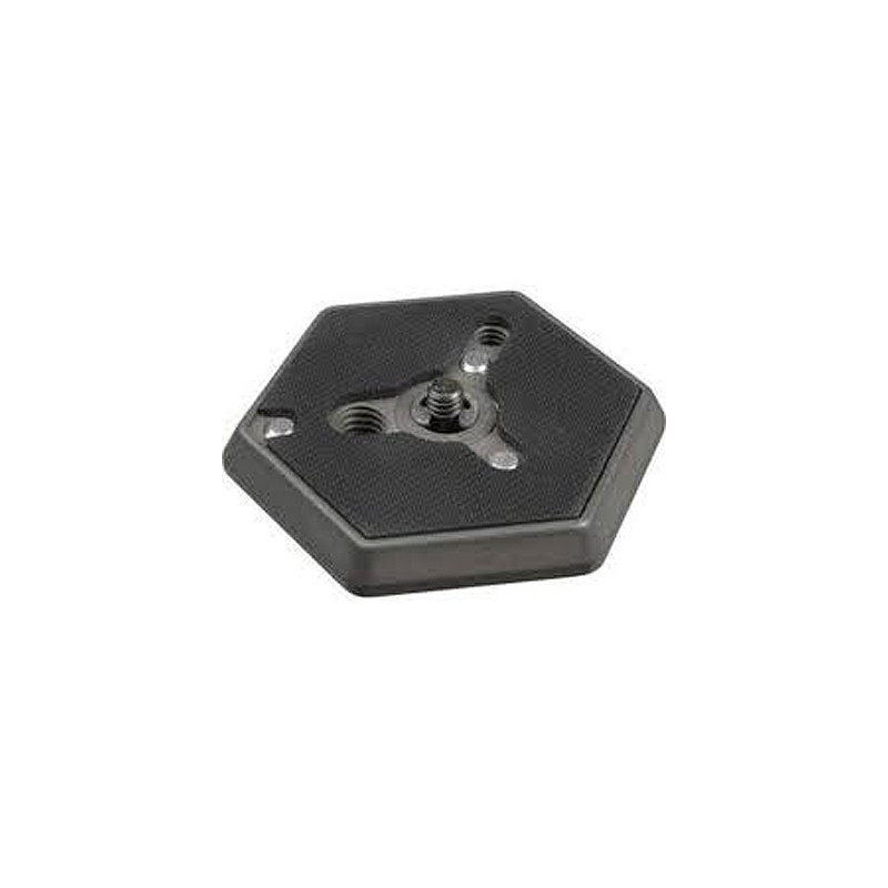 130-14 - Hexagonal Quick Release Plate (Flat Bottomed) with 1/4"-20 Screw Manfrotto