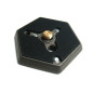 130-38 - Hexagonal Quick Release Plate (Flat Bottomed) with 3/8" Screw 130-38 - Hexagonal Quick Release Plate (Flat Bottomed) with 3/8" Screw