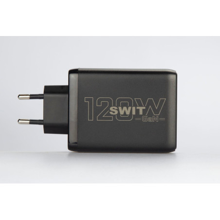UC-2120E 120W 2xUSB-C and 2xUSB-A Simultaneous PD-compatible GaN Charger (EU) Swit