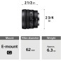 10-20 mm f4 PZ G APS-C monture E 10-20 mm f4 PZ G APS-C monture E