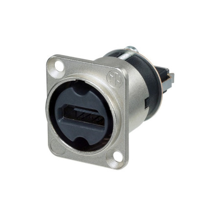 HDMI feedthrough adapter, D-shape housing Neutrik