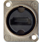 HDMI feedthrough adapter, D-shape housing