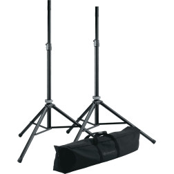 21449 - Package - 2x stands + housse. Système "push" Pac K&M