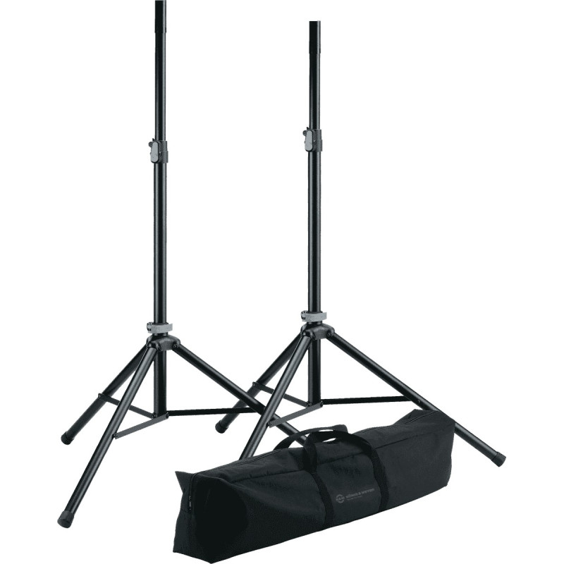 21449 - Package - 2x stands + housse. Système "push" 21449 - Package - 2x stands + housse. Système "push"