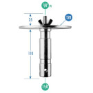 163-38 - Spigot 5/8" with plate 12 Cm and screw 3/8" Manfrotto