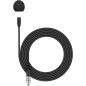 Lavalier microphone with omni-directional capsule 1.6m of 3 pin lemo cable Black