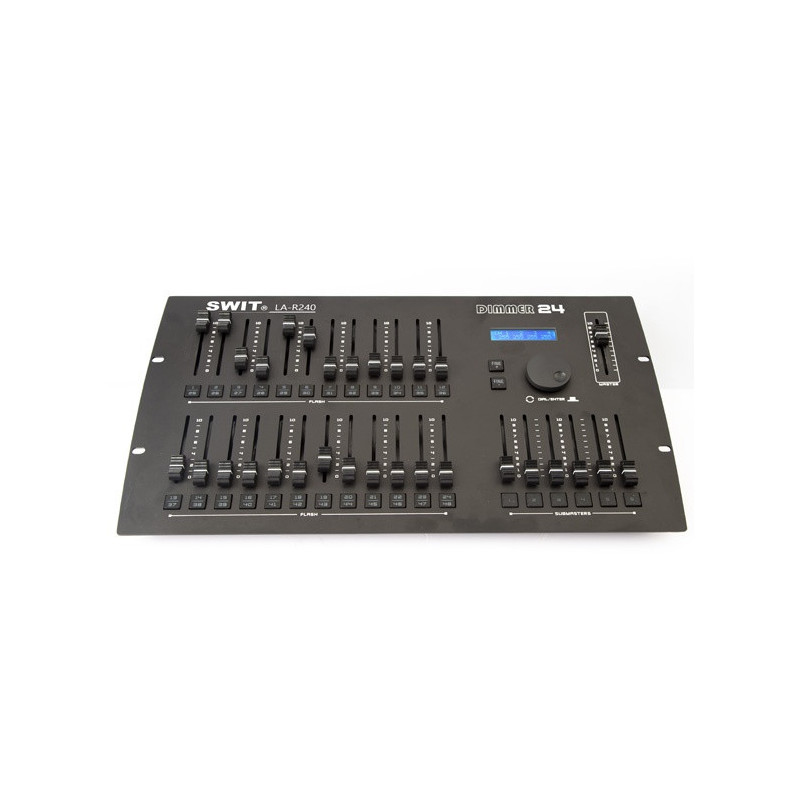 Swit 24-ch DMX512 Light Console LCD display DMX values of each channel