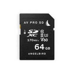 SD Card AV PRO UHS-II 64Go V60 SD Card AV PRO UHS-II 64G Angelbird