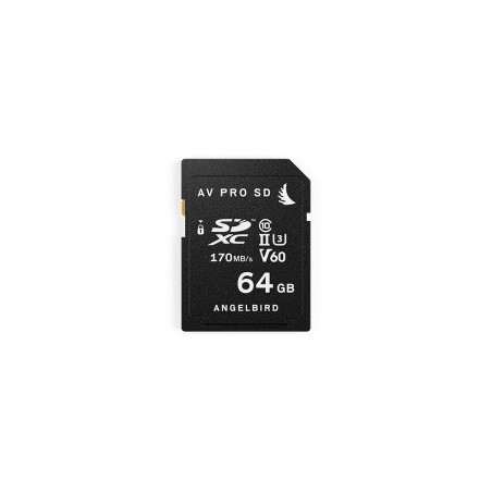 SD Card AV PRO UHS-II 64Go V60 SD Card AV PRO UHS-II 64G Angelbird