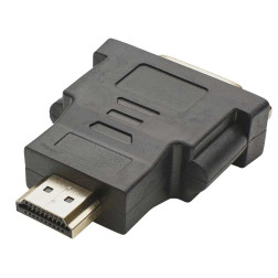 Adaptateur HDMI male - DVI femelle droit, Noir Adaptateu