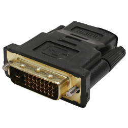 Adaptateur HDMI femelle - DVI mâle droit Noir Adaptateur PBS