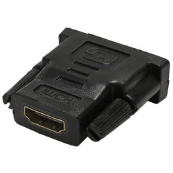 Adaptateur HDMI femelle - DVI mâle droit Noir Adaptateur