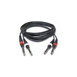 FL 22 6 - Cordon audio 2 Jack 6.5mm mono mâle vers 2 Jack 6.5mm mono mâle Audiophony