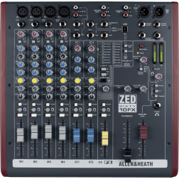 ZED60-10FX - USB avec effets - ZED-10FX avec faders 60mm ALLEN & HEATH