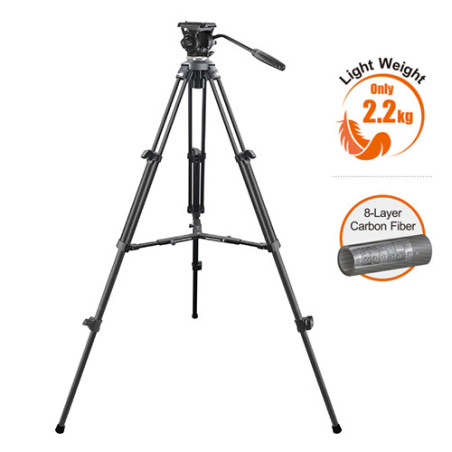 EC610R Trépied video carbone max 3kg E-Image