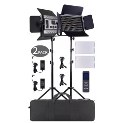 Kit Reportage 2x Panneaux Leds RGB 36W Kit Reportage 2x