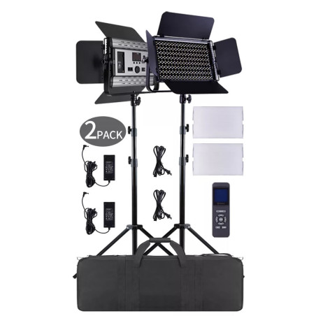 Kit Reportage 2x Panneaux Leds RGB 36W Kit Reportage 2x