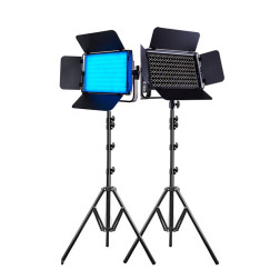Kit Reportage 2x Panneaux Leds RGB 36W Kit Reportage 2x PBS-Leds