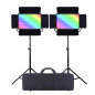 Kit Reportage 2x Panneaux Leds RGB 36W Kit Reportage 2x Panneaux Leds RGB 36W