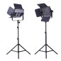 Kit Reportage 2x Panneaux Leds RGB 36W Kit Reportage 2x Panneaux Leds RGB 36W