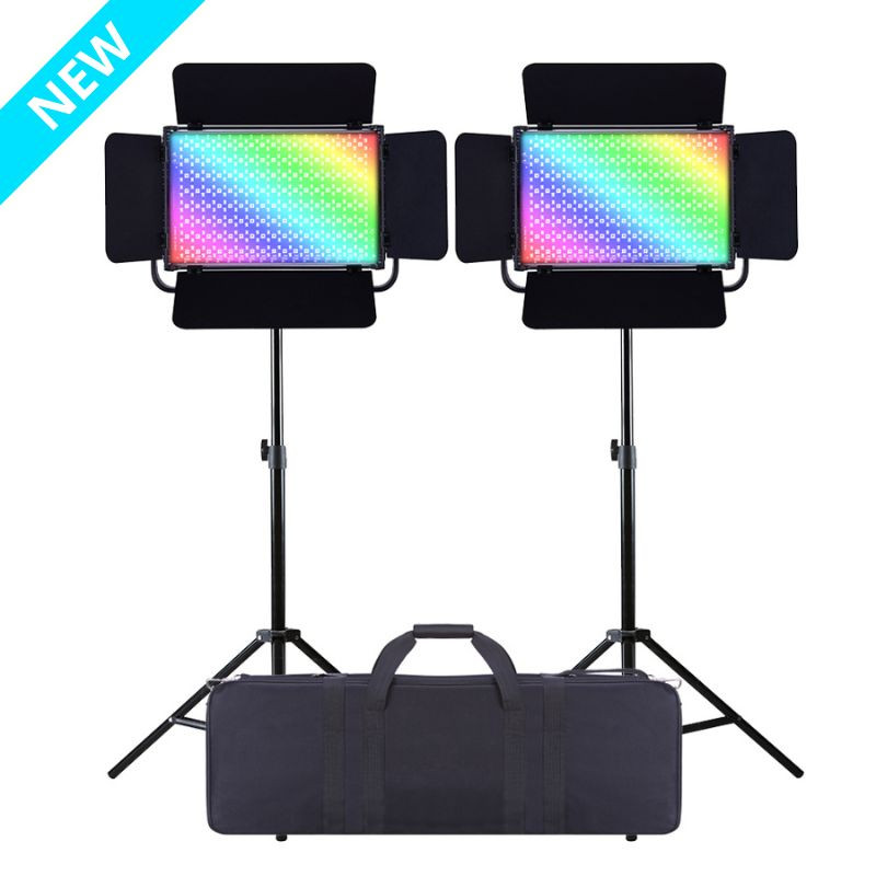 Kit Reportage 2x Panneaux Leds RGB 36W Kit Reportage 2x Panneaux Leds RGB 36W
