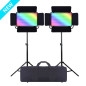 Kit Reportage 2x Panneaux Leds RGB 36W Kit Reportage 2x Panneaux Leds RGB 36W