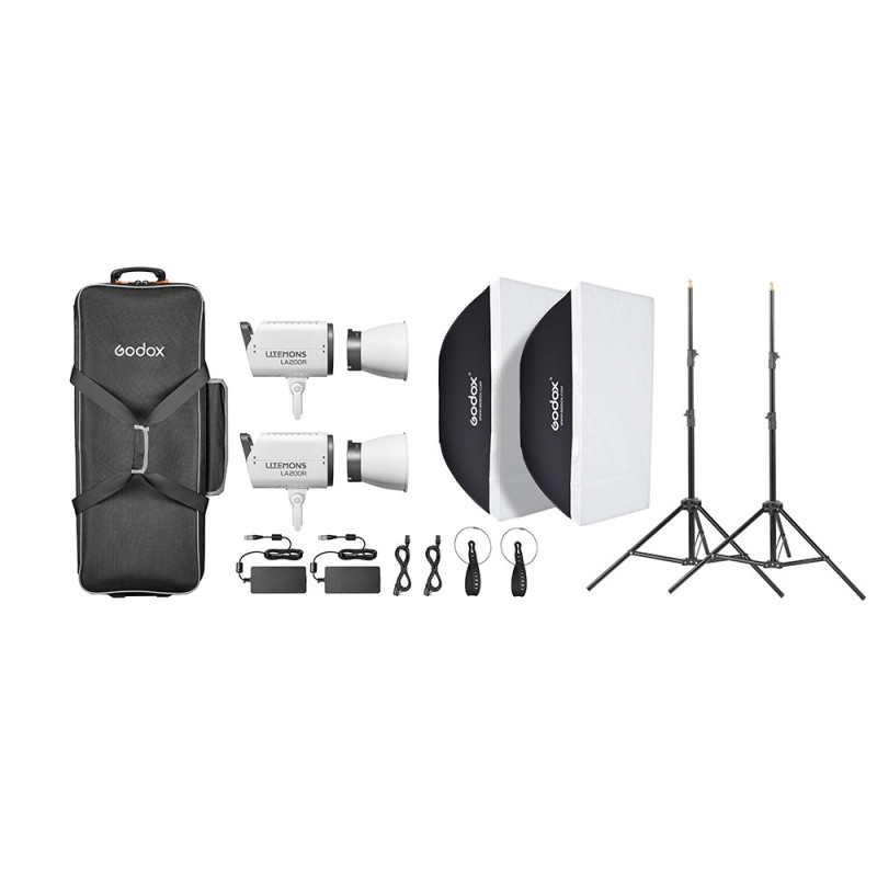 LA200R Litemons RGB LED Video Light 2-light kit
