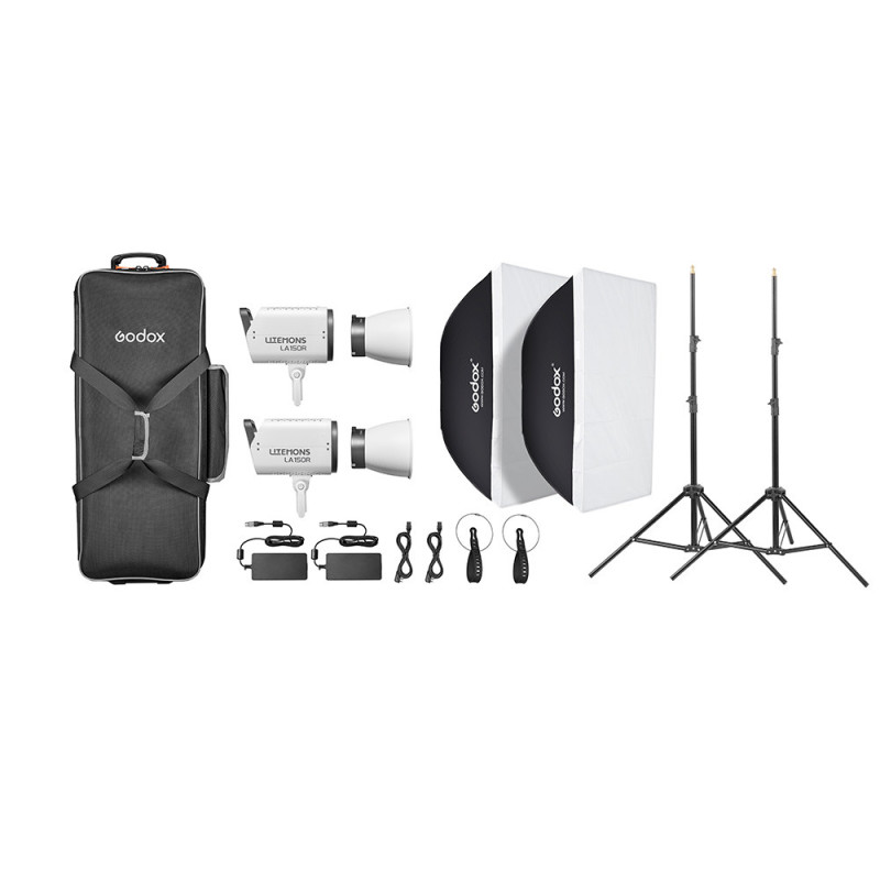 LA150R Litemons RGB LED Video Light 2-light kit