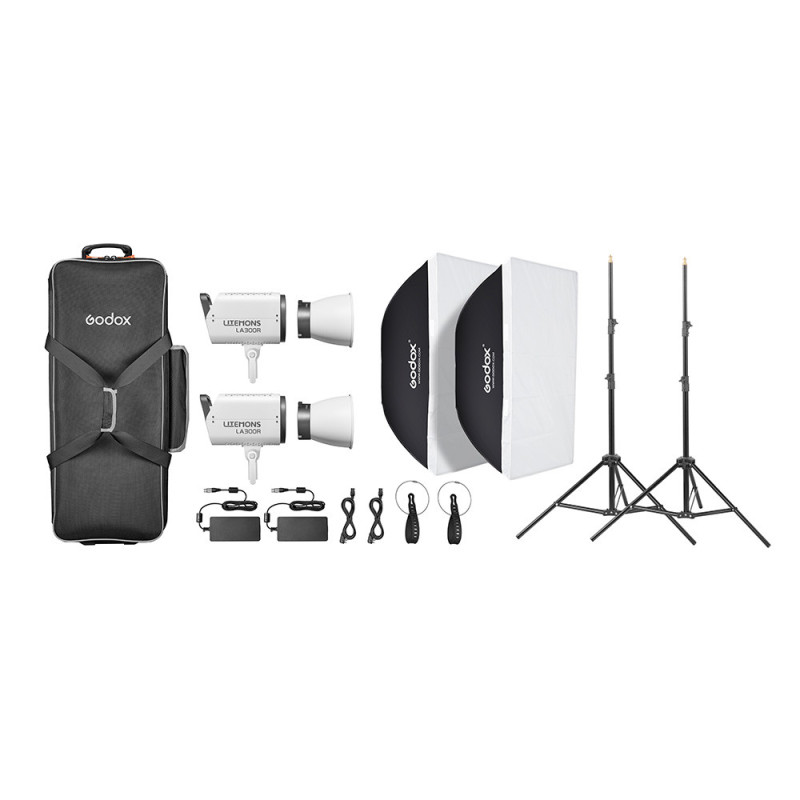 LA300R Litemons RGB LED Video Light 2-light kit