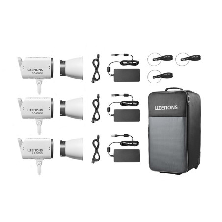 LA300Bi Litemons Bi-color LED Video Light 3-light kit Godox