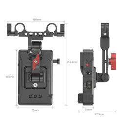 SmallRig 3499 V Mount Battery Adapter Plate (Basic Version) with Extension Arm SmallRig