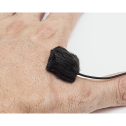 Fourrure pour Lavalier Carré Noir Viviana